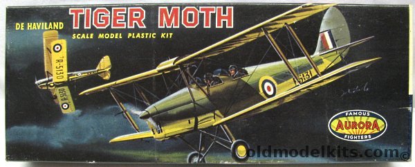 Aurora 1/48 De Havilland Tiger Moth, 110-79 plastic model kit